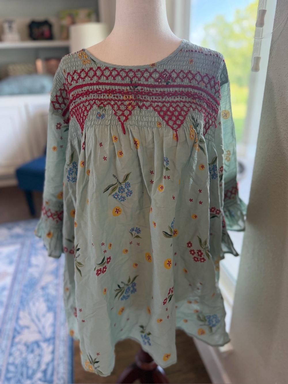 Ivy Jane women’s Blouse size xl green smocked
